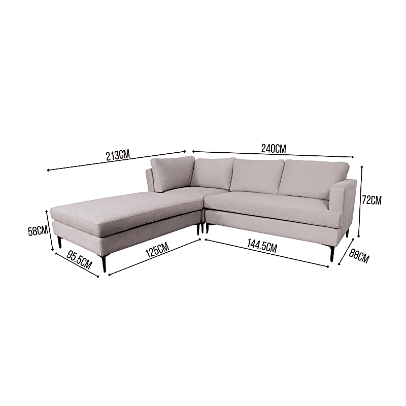 Lucille Fabric Sofa with Ottoman 13